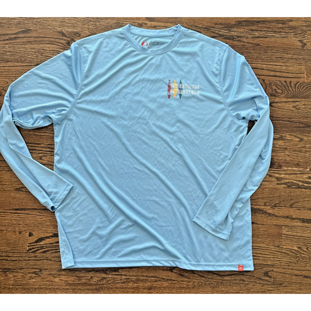 THE AMERICAN OUTDOORSMAN MENS PERFORMANCE FISHING LONG SLEEVE T-SHIRT XL 2711 - Picture 1 of 5